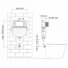 Смывной бачок WasserKRAFT Aller 10TLT.031.ME.PB01 для унитаза с Черной глянцевой клавишей смыва пластик