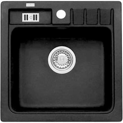 Кухонная мойка Alveus Granital Niagara 20 Carbon G91 465x465x180 1089484 Угольная искусственный камень (литьевой мрамор) встраиваемый