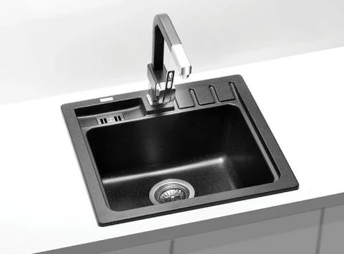 Кухонная мойка Alveus Granital Niagara 20 Carbon G91 465x465x180 1089484 Угольная искусственный камень (литьевой мрамор) встраиваемый