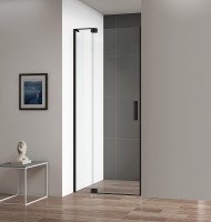 Душевая дверь Cezares Slider 90 SLIDER-B-1-80/90-C-NERO профиль Черный матовый стекло прозрачное