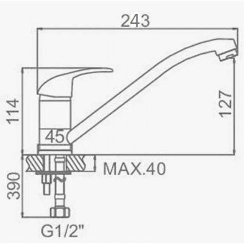 Смеситель для кухни D-Lin D154401-6 цвет Хром