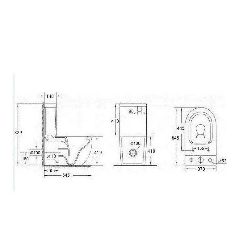 Унитаз компакт Esbano Alagon-C ESUNALAGCW Белый с бачком и сиденьем Микролифт фаянс напольный