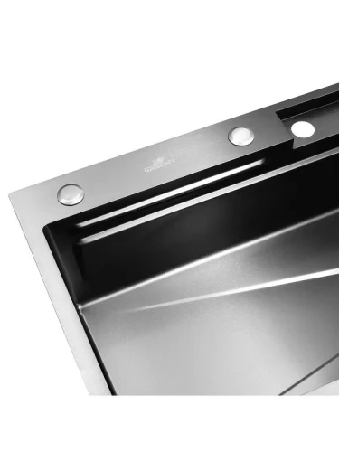 Кухонная мойка Wisent 75 WG37545B со смесителем цвет Графит