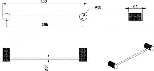 Полотенцедержатель Allen Brau Priority 6.31C11-MG цвет Серый
