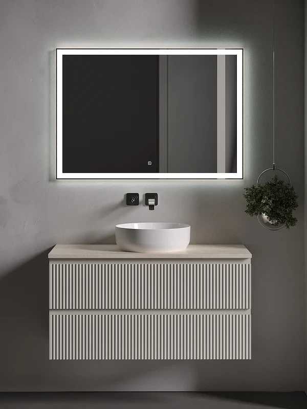 Тумба под раковину Sancos Snob R 100 SNR100CE подвесная Beige Soft МДФ / ЛДСП