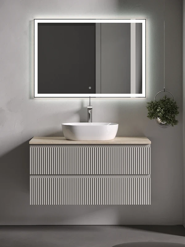 Тумба под раковину Sancos Snob R 100 SNR100CE подвесная Beige Soft МДФ / ЛДСП