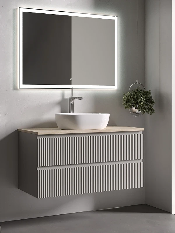 Тумба под раковину Sancos Snob R 100 SNR100CE подвесная Beige Soft МДФ / ЛДСП