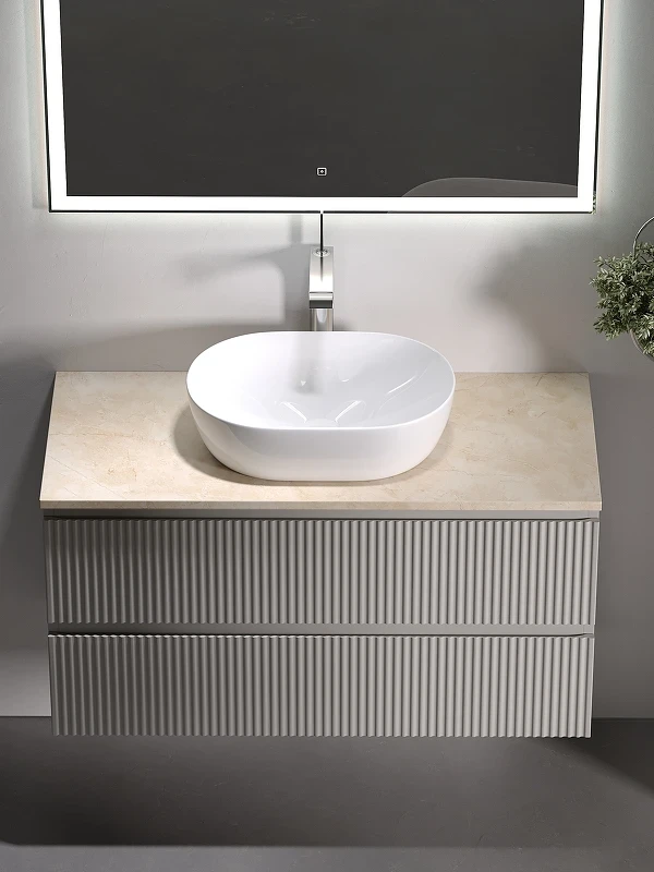Тумба под раковину Sancos Snob R 100 SNR100CE подвесная Beige Soft МДФ / ЛДСП