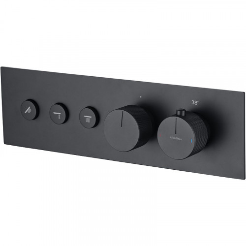 Смеситель для душа Allen Brau Liberty 5.33003-31 с термостатом Черный матовый латунь встраиваемый