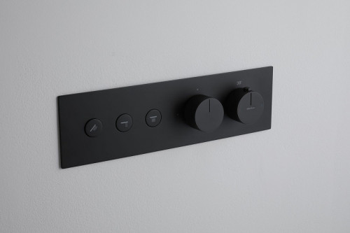 Смеситель для душа Allen Brau Liberty 5.33003-31 с термостатом Черный матовый латунь встраиваемый