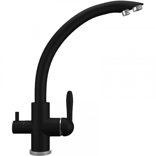 Смеситель для кухни Ulgran Quartz UQ-017-07 Уголь латунь