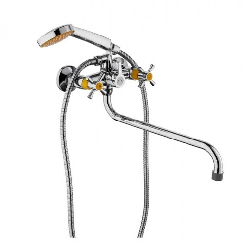 Смеситель для ванны Plstart PL2218-9 универсальный цвет Хром Желтый