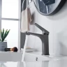 Смеситель для раковины Shevanik S4201T цвет Оружейная сталь