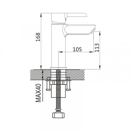 Смеситель для раковины Shevanik S6071F с гигиеническим душем цвет Белый Хром