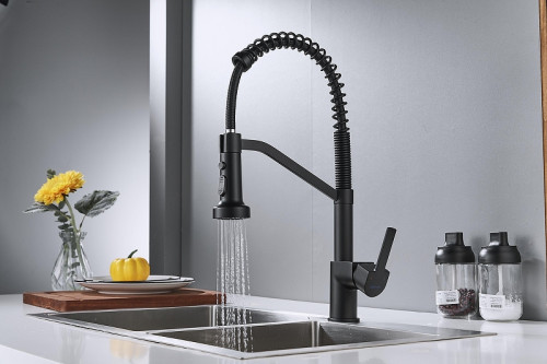 Смеситель для кухни Shevanik S963H цвет Черный