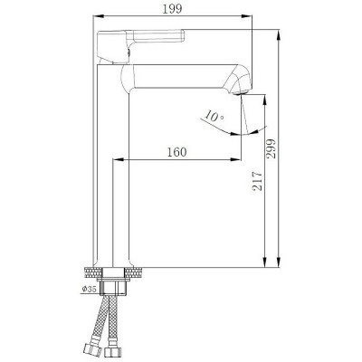 Смеситель для раковины Haiba HB11814 Хром латунь