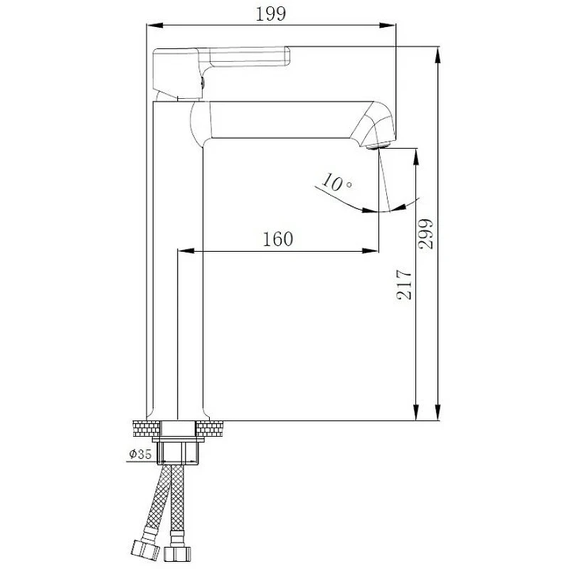 Смеситель для раковины Haiba HB11814 Хром латунь