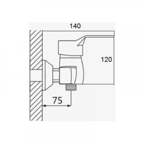 Смеситель для душа D-Lin D160403 цвет  Хром
