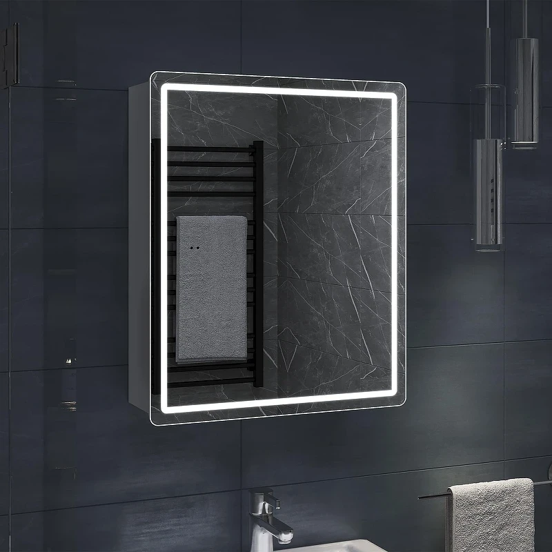 Зеркальный шкаф Vigo Geometry 50 453 с подсветкой цвет Белый