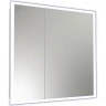 Зеркальный шкаф Reflection Cube 800х800 RF2213CB с подсветкой Белый матовый МДФ / ЛДСП, стекло
