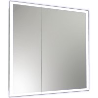 Зеркальный шкаф Reflection Cube 800х800 RF2213CB с подсветкой Белый матовый МДФ / ЛДСП, стекло