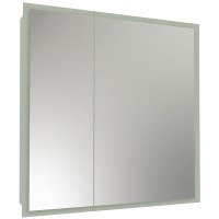 Зеркальный шкаф Reflection Cube 800х800 RF2213CB с подсветкой Белый матовый МДФ / ЛДСП, стекло