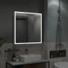 Зеркальный шкаф Reflection Cube 800х800 RF2213CB с подсветкой Белый матовый МДФ / ЛДСП, стекло
