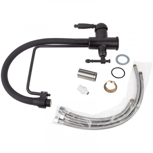 Смеситель для кухни Viko V-5612 Черный матовый латунь