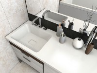 Раковина Madera Kamilla 120 L 4627173210027 с местом под стиральную машину Белая