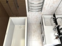 Раковина Madera Kamilla 120 L 4627173210027 с местом под стиральную машину Белая