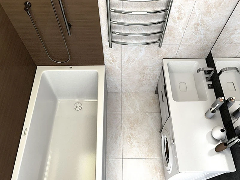 Раковина Madera Kamilla 120 L 4627173210027 с местом под стиральную машину Белая