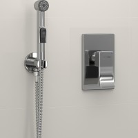 Гигиенический душ со смесителем WasserKRAFT Aller A010656 Хром латунь на стену