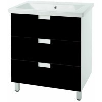 Тумба под раковину Bellezza Пегас 70 4630411140048 Черная МДФ / ЛДСП