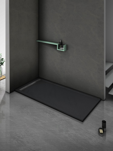 Душевой поддон из искусственного камня WeltWasser WW TRS 10080 STONE-BL 100x80 10000004380 Черный