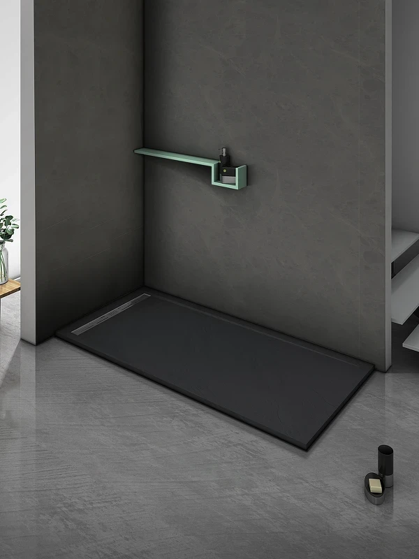 Душевой поддон из искусственного камня WeltWasser WW TRS 10080 STONE-BL 100x80 10000004380 Черный