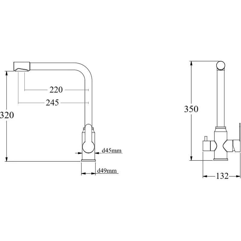 Смеситель для кухни Bond Smart B65-0488 цвет Черный матовый