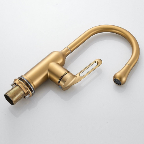 Смеситель для раковины Raffine F101G цвет Золотой сатин