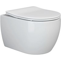 Комплект унитаза с инсталляцией Ceramicanova Play CN3001_1001M_1000 с сиденьем Микролифт и клавишей смыва Хром матовый фарфор подвесной