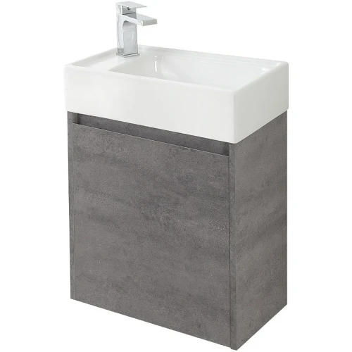 Тумба под раковину BelBagno Kraft Mini 50 L KRAFT MINI-500/260-1A-SO-CG-L подвесная Cemento Grigio МДФ / ЛДСП