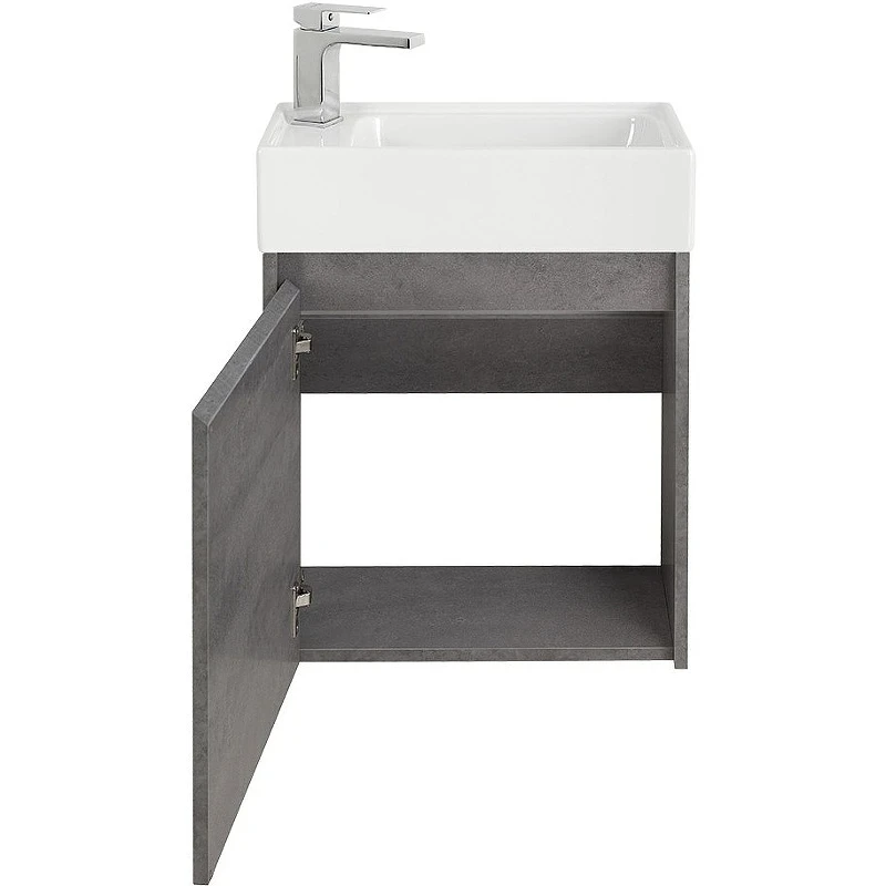 Тумба под раковину BelBagno Kraft Mini 50 L KRAFT MINI-500/260-1A-SO-CG-L подвесная Cemento Grigio МДФ / ЛДСП