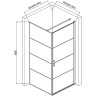 Душевой уголок AQUAme 90x90 R AQM5215-RH-9 профиль Черный матовый стекло прозрачное
