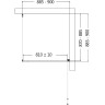 Душевой уголок AQUAme 90x90 R AQM5215-RH-9 профиль Черный матовый стекло прозрачное