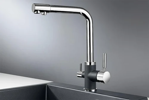 Смеситель для кухни Granula 3015 цвет Хром Шварц