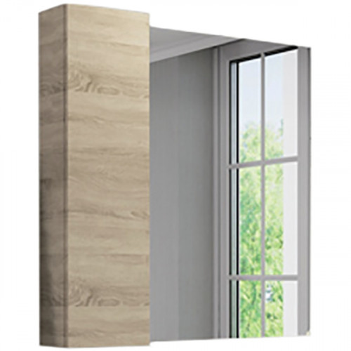 Зеркало со шкафом Comforty Тромсе 80 00004142222 Дуб сонома МДФ / ЛДСП, стекло