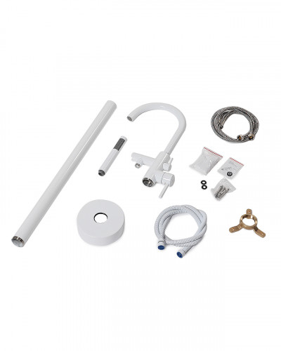 Смеситель для ванны Orange Steel M99-336w Белый на пол