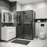 Душевой уголок Grossman Cosmo 120х70 120.K33.02.1270.21.10 профиль Черный матовый стекло тонированное