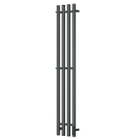 Электрический полотенцесушитель APEXTERMO Luna 1100x180 LN10113GF с крючками цвет Графит металлик