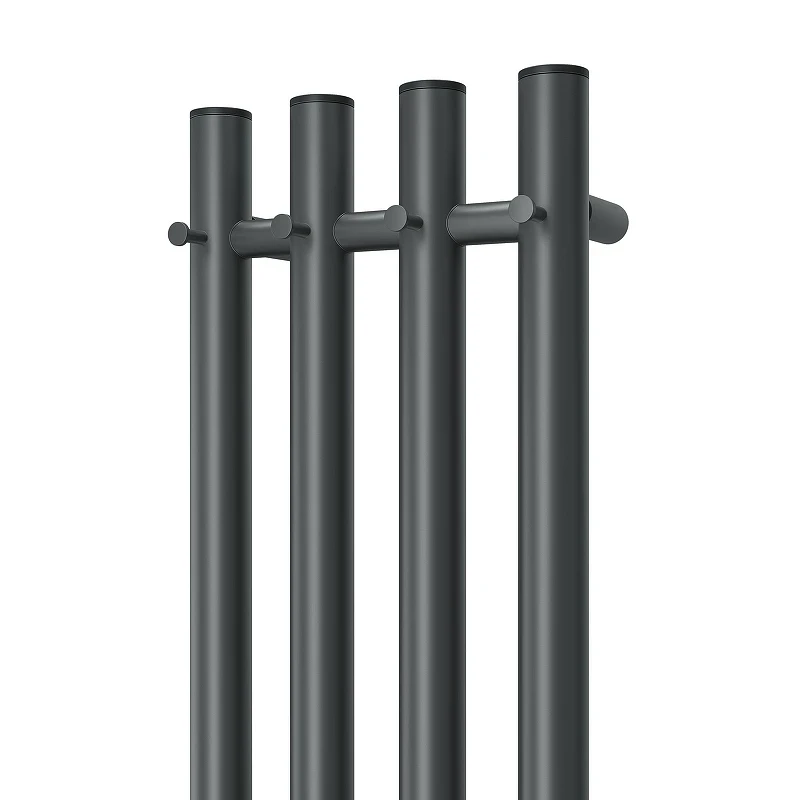 Электрический полотенцесушитель APEXTERMO Luna 1100x180 LN10113GF с крючками цвет Графит металлик