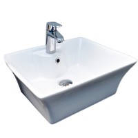 Раковина-чаша CeramaLux 49 9108 Белая фаянс накладная