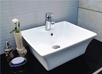 Раковина-чаша CeramaLux 49 9108 Белая фаянс накладная